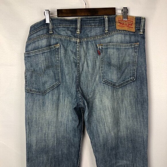 Levi's 514 Straight Leg Distressed Denim Jeans 38 X 30 - Picture 3 of 6